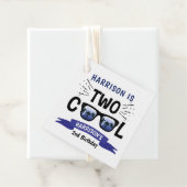 Twee koudebogen, tweede verjaardag bedankjes labels (In situ)