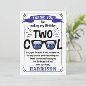 Twee koudebogen, tweede verjaardag bedankkaart (Staand voorkant)