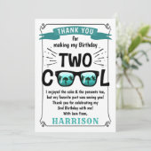 Twee koudebogen, tweede verjaardag bedankkaart (Staand voorkant)