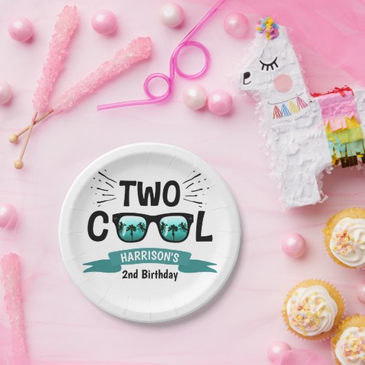 Twee koudebogen, tweede verjaardag papieren bordje (Feest)