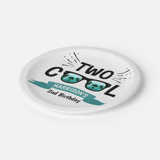 Twee koudebogen, tweede verjaardag papieren bordje (Gekanteld)