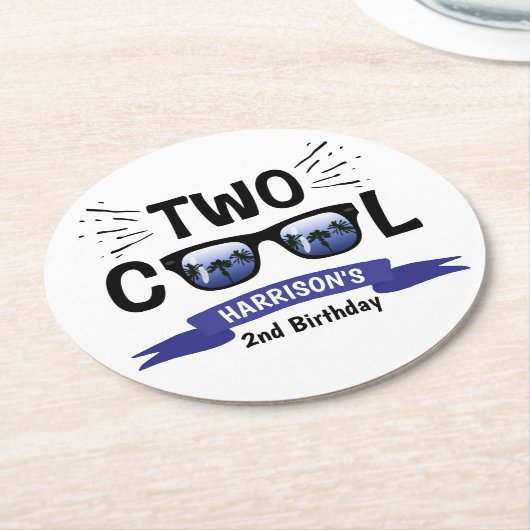 Twee koudebogen, tweede verjaardag ronde kartonnen onderzetter (Gebogen)