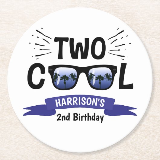 Twee koudebogen, tweede verjaardag ronde kartonnen onderzetter (Voorkant)