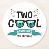 Twee koudebogen, tweede verjaardag ronde kartonnen onderzetter (Voorkant)