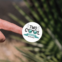 Twee koudebogen, tweede verjaardag ronde sticker