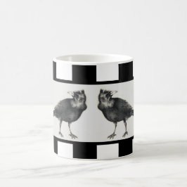 Twee kraaien en zwarte strepen koffiemok