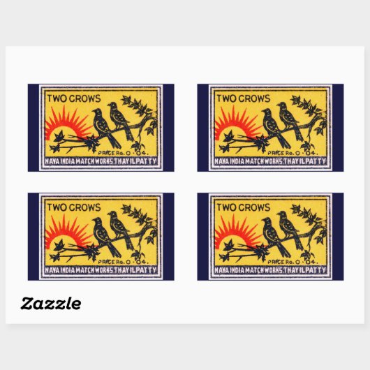 twee kraaien match label (Vel)