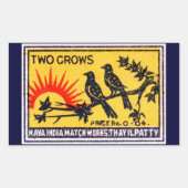 twee kraaien match label (Voorkant)