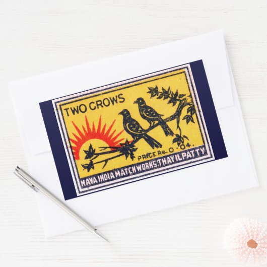twee kraaien match label (Envelop)