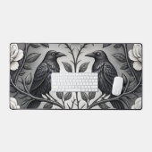 Twee Kraaien met Rozen Bureaumat (Keyboard & Muis)