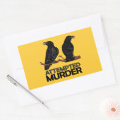 Twee Kraaien = Poging tot moord Rechthoekige Sticker (Envelop)