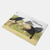 Twee kraakvogels Welkom Doormat Deurmat (Schuin)