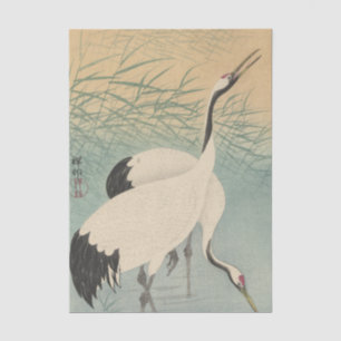 Twee Kraanvogels van Ohara Koson Tissuepapier