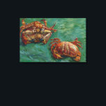 Twee krabben door Vincent van Gogh Canvas Afdruk<br><div class="desc">Twee krabben van Vincent van Gogh is een kunstpost van impressionisme, maar het is nog steeds een levensschilderij met twee krabben met twee verschillende uitzichten. Een krab staat op zijn rug en de andere krab staat naast elkaar. Geweldig afbeelding voor een krabvoeders of zeevruchtenfestival! Over de kunstenaar: Vincent Willem van...</div>