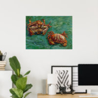 Twee krabben door Vincent van Gogh Poster