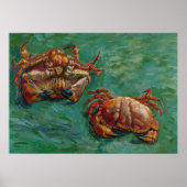 Twee krabben door Vincent van Gogh Poster (Voorkant)