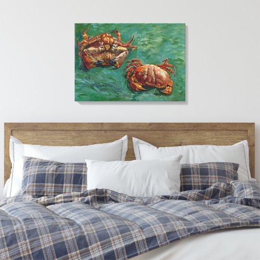 Twee krabben (F606) Van Gogh Fine Art Canvas Afdruk (Insitu (Slaapkamer))