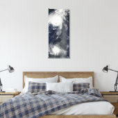 Twee krachtige stormen in de Atlantische Oceaan Canvas Afdruk (Insitu (Slaapkamer))