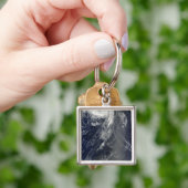 Twee krachtige stormen in de Atlantische Oceaan Sleutelhanger (Hand)