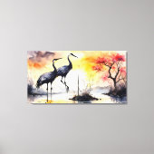 Twee kranen canvas afdruk (Voorkant)