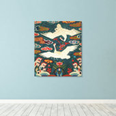 Twee kranen in de wolken:Joseon Dynasty Rank Badg Canvas Afdruk (Insitu (Houten vloer))