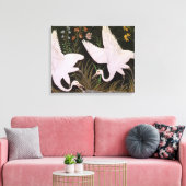 Twee kranen op de rand van een hond canvas afdruk (Insitu (Woonkamer))