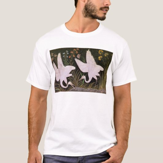 Twee kranen op de rand van een hond t-shirt (Voorkant)