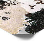 Twee kranen op een pijnboom met sneeuw, Hiroshige Poster (Hoek)