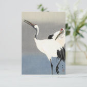 Twee kranen van Ohara Koson Bedankkaart (Staand voorkant)