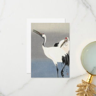 Twee kranen van Ohara Koson Bedankkaart