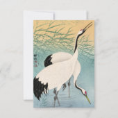 Twee kranen van Ohara Koson Bedankkaart (Voorkant)