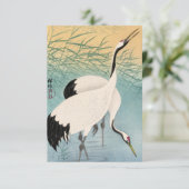 Twee kranen van Ohara Koson Bedankkaart (Staand voorkant)