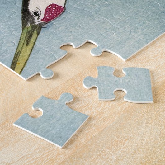 Twee kranen van Ohara Koson Legpuzzel (Zijkant)