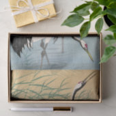 Twee kranen van Ohara Koson Tissuepapier (Geschenk)