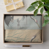 Twee kranen van Ohara Koson Tissuepapier (Geschenk)