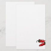 Twee kreukelvormige rode pitjes — grafisch briefpapier (Voorkant / Achterkant)