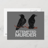 Twee Krogen = Poging tot moord Briefkaart (Voorkant / Achterkant)