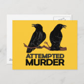 Twee Krogen = Poging tot moord Briefkaart (Voorkant / Achterkant)
