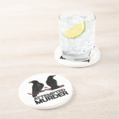 Twee Krogen = Poging tot moord Zandsteen Onderzetter (Zijkant)