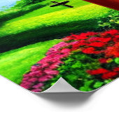 Twee kruisen in een Poster van de tuin (Hoek)