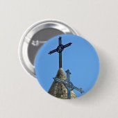 Twee kruisen ronde button 5,7 cm (Voorkant /achterkant)