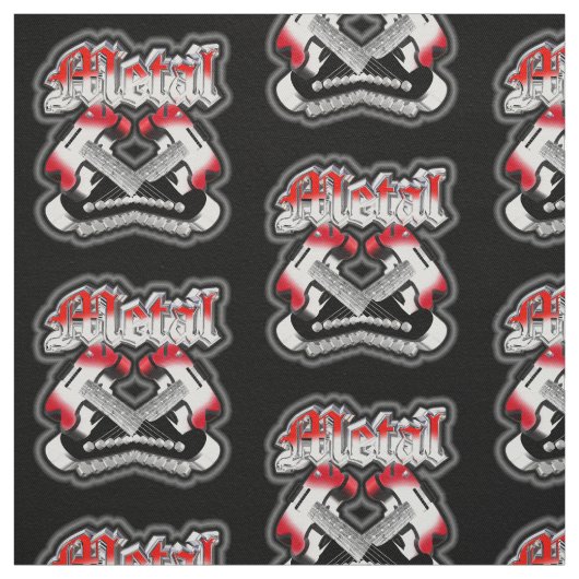 Twee kruisende gitaren stof (Swatch)