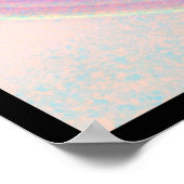 Twee kuitensilhouette BW foto met Paarse zon Poster (Hoek)