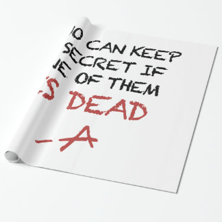 twee kunnen een geheim bewaren als één van hen doo cadeaupapier