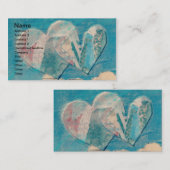 Twee kunsten Gemengde Media Collage Visitekaartje (Voorkant / Achterkant)