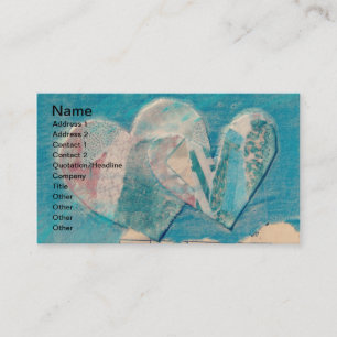 Twee kunsten Gemengde Media Collage Visitekaartje