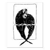 Twee kunststempels voor het hout rubberstempel (Afrduk)