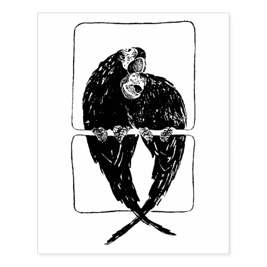 Twee kunststempels voor het hout rubberstempel (Afrduk)