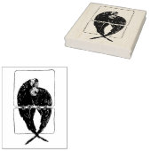 Twee kunststempels voor het hout rubberstempel (Gestempeld)