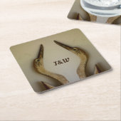 Twee kusten van de Weatherons met Initialen Kartonnen Onderzetters (Schuin)